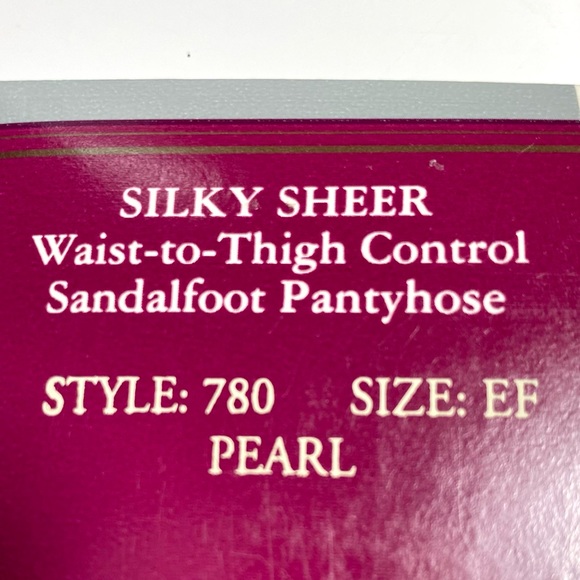 Hanes Silky Sheer Waist-to-Thigh Control Samdalfoot Pantyhose Pearl Shapers - Picture 5 of 8